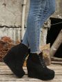 Women's Wedge Heel Platform Boots