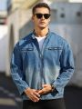 Manfinity LEGND Loose Men's Zipper Front Denim Jacket