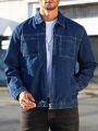 Manfinity Hypemode Men's Turn-down Collar Denim Jacket