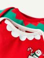 Cozy Cub Baby Boy 2pcs Christmas Print Bodysuit & 1pc Hat