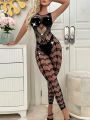 Women's Sexy Rhinestone Studded Hollow Out Bodystocking