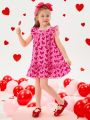 SHEIN Kids QTFun Little Girls' Elegant Party Vintage Romantic Dress