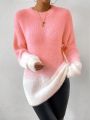 SHEIN Essnce Ombre Drop Shoulder Sweater