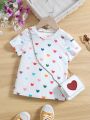 SHEIN Kids EVRYDAY Toddler Girls Heart Print Tee Without Bag