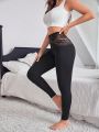 Lace High-waisted Thermal Leggings