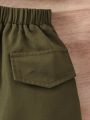3pcs Baby Girl Street Fashion Mesh T-Shirt, Tank Top, Suspender Vest & Utility Skirt Set