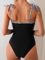 Women's Floral Printed Cami One-Piece Swimsuit