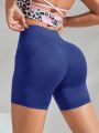 SHEIN Wide Waistband Sports Shorts With Phone Pocket