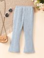 SHEIN Kids EVRYDAY Girls (Small) Solid Color Flared Pants