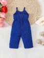 Baby Swiss Dot Frill Trim Cami Jumpsuit