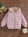 Young Girl Zip Up Hooded Fuzzy Jacket