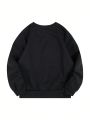Letter Graphic Thermal Lined Sweatshirt