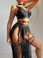 Women's Strappy Decor Sexy Lingerie Set