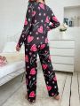 Heart & Letter Graphic PJ Set