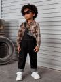 Toddler Boys Flap Pocket Denim Overalls