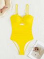 One Piece Swimsuit With Hollow Out Details