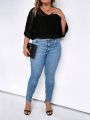 SHEIN LUNE Plus Size Women's Dolman Sleeve Tops