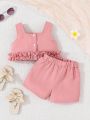 Girls' Summer Outfit Baby Girls' Tank Top & Shorts Set