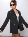 XAX Allover Rhinestone Letter Blazer