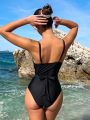 SHEIN Swim Chicsea One-piece Swimsuit With Details