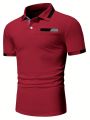 Men Contrast Trim Polo Shirt