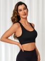 Yoga Trendy Women's Seamless Hollow Out Back Yoga Sports Bra