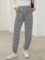 Striped Pants With Diagonal Pockets