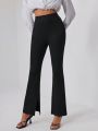 Amanda Daum Caballero Split Hem Flare Leg Pants