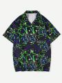 Nechines Men'S Short Sleeve Shirt With Star & Heart Elements