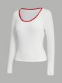 SHEIN Street Sport Color Block Round Neck Sports T-shirt