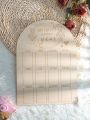 Newborn Infant Milestone Wooden Photo Frame For Monthly Growth Record