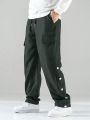 Extended Sizes Men's Plus Size Drawstring Waist Workwear Pants