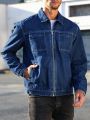 Manfinity Hypemode Men's Turn-down Collar Denim Jacket