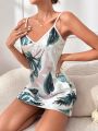 SHEIN Tropical Print Cami Nightdress