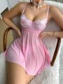 Women's Transparent Mesh Camisole Sexy Lingerie Set