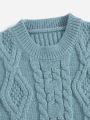 Young Girl Cable Knit Sweater Vest