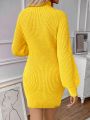 SHEIN Essnce Women's Sweater Dress With Raglan Sleeves