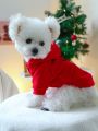 1pc Pet Clothes For Dogs & Cats Christmas Deer Red Sweatshirt Pet Coat & Jacket