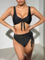 SHEIN Swim Y2GLAM Two-piece Separated Swimming Costume