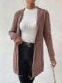 SHEIN Frenchy Women's Solid Color Hooded Cardigan