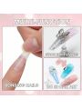 Makartt Solid Nail Gel Glue for Soft Gel Nail Tips Clear Acrylic Nail Tips Solid Gel Nail Glue for Press On Nails Fake Nails Solid Builder Gel for Nail Strengthen Nail Art DIY Home 15ML UV Light Cured