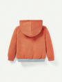 Cozy Cub Color-blocked Baby Boy Hooded Jacket With Embellishment