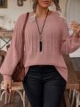 SHEIN LUNE Plus Size Plain Drop Shoulder Sweater
