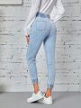 SHEIN LUNE Women's Slim Fit Jeans