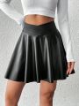 SHEIN Essnce Wrap Waist Skorts With Mobile Phone Pocket