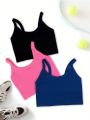 3 Pack Solid Sports Cami Top