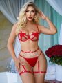 Classic Sexy Ladies' Hollow Out Chain Decorated Lingerie Set