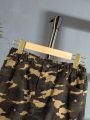 Teenage Boys' Camouflage Cargo Style Denim Shorts