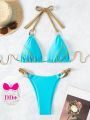 SHEIN DD+ Ladies' Halter Strap Bikini Set