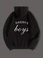 Boys' Casual Hoodie With Heart Print